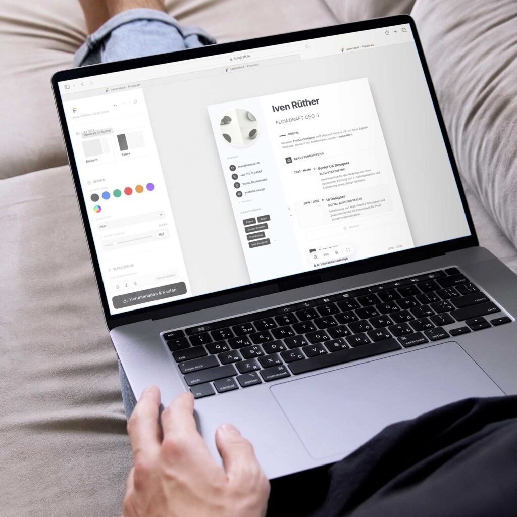 Lebenslauf Vorlagen Resume von Flowdraft