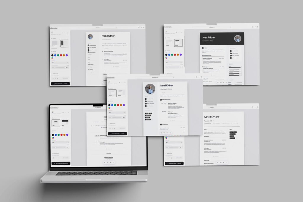 Lebenslauf Vorlagen Resume von Flowdraft